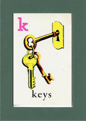 K is for Keys-Alphabet Soup-Plymouth Cards