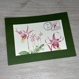 FDC - Orchids 20 cent stamp card-Plymouth Cards