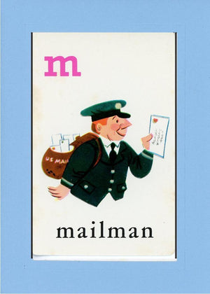 M is for Mailman-Alphabet Soup-Plymouth Cards