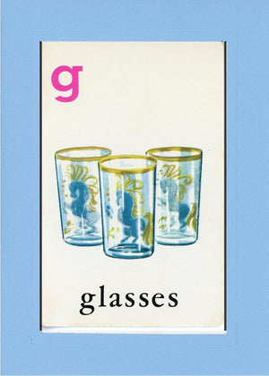 G is for Glasses-Alphabet Soup-Plymouth Cards