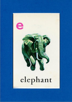 E is for Elephant-Alphabet Soup-Plymouth Cards