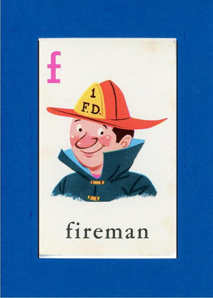 F is for Fireman-Alphabet Soup-Plymouth Cards