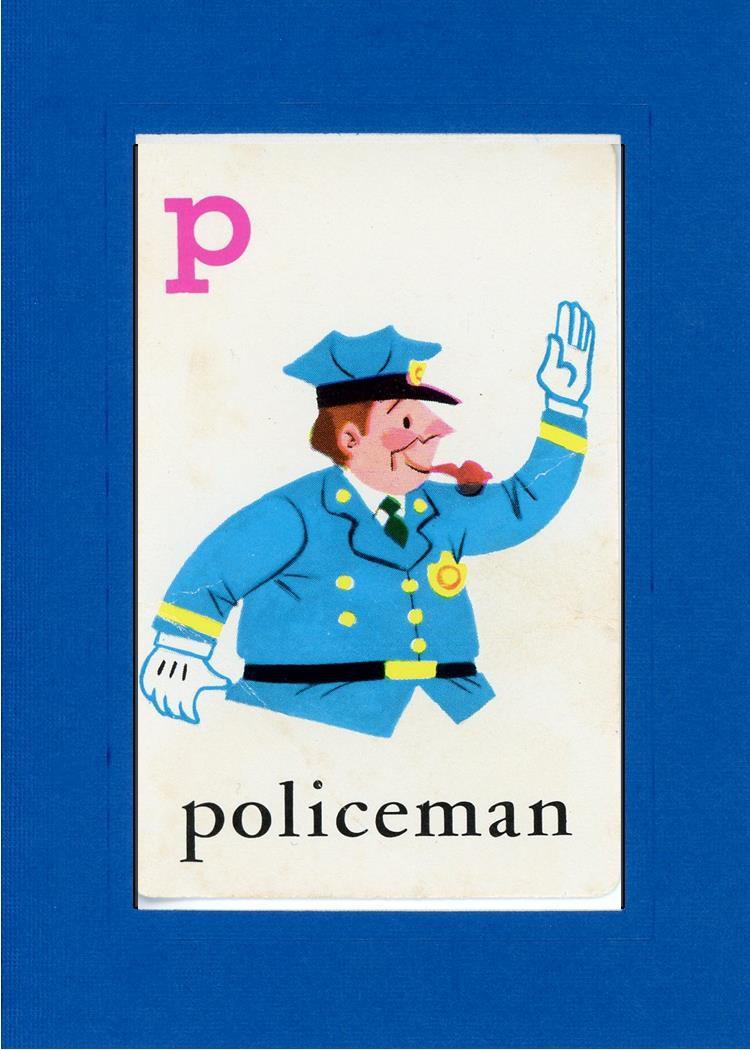 P is for Policeman-Alphabet Soup-Plymouth Cards