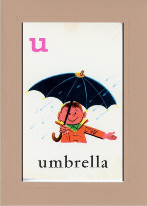 U is for Umbrella-Alphabet Soup-Plymouth Cards