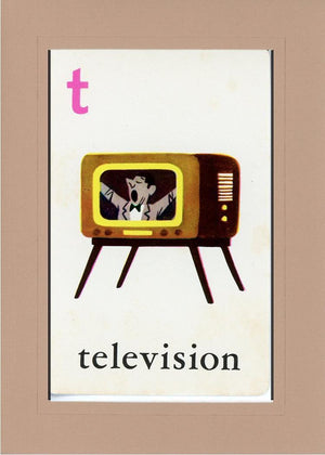 T is for Television-Alphabet Soup-Plymouth Cards