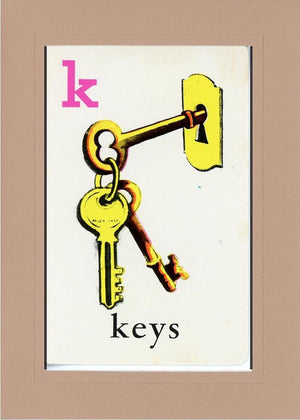 K is for Keys-Alphabet Soup-Plymouth Cards