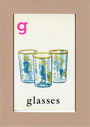 G is for Glasses-Alphabet Soup-Plymouth Cards