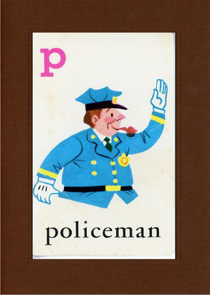 P is for Policeman-Alphabet Soup-Plymouth Cards