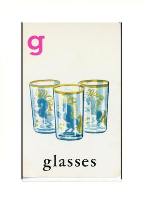 G is for Glasses-Alphabet Soup-Plymouth Cards