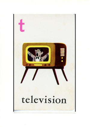 T is for Television-Alphabet Soup-Plymouth Cards