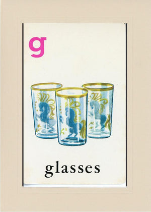 G is for Glasses-Alphabet Soup-Plymouth Cards