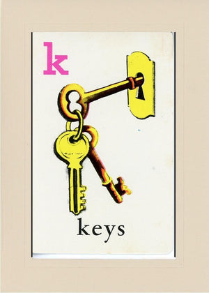 K is for Keys-Alphabet Soup-Plymouth Cards