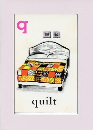 Q is for Quilt-Alphabet Soup-Plymouth Cards