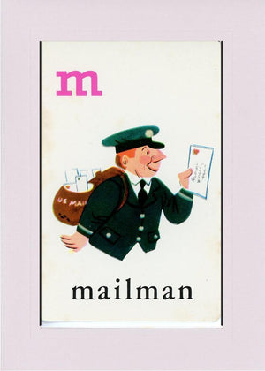 M is for Mailman-Alphabet Soup-Plymouth Cards