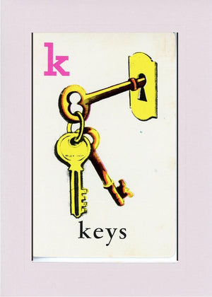 K is for Keys-Alphabet Soup-Plymouth Cards