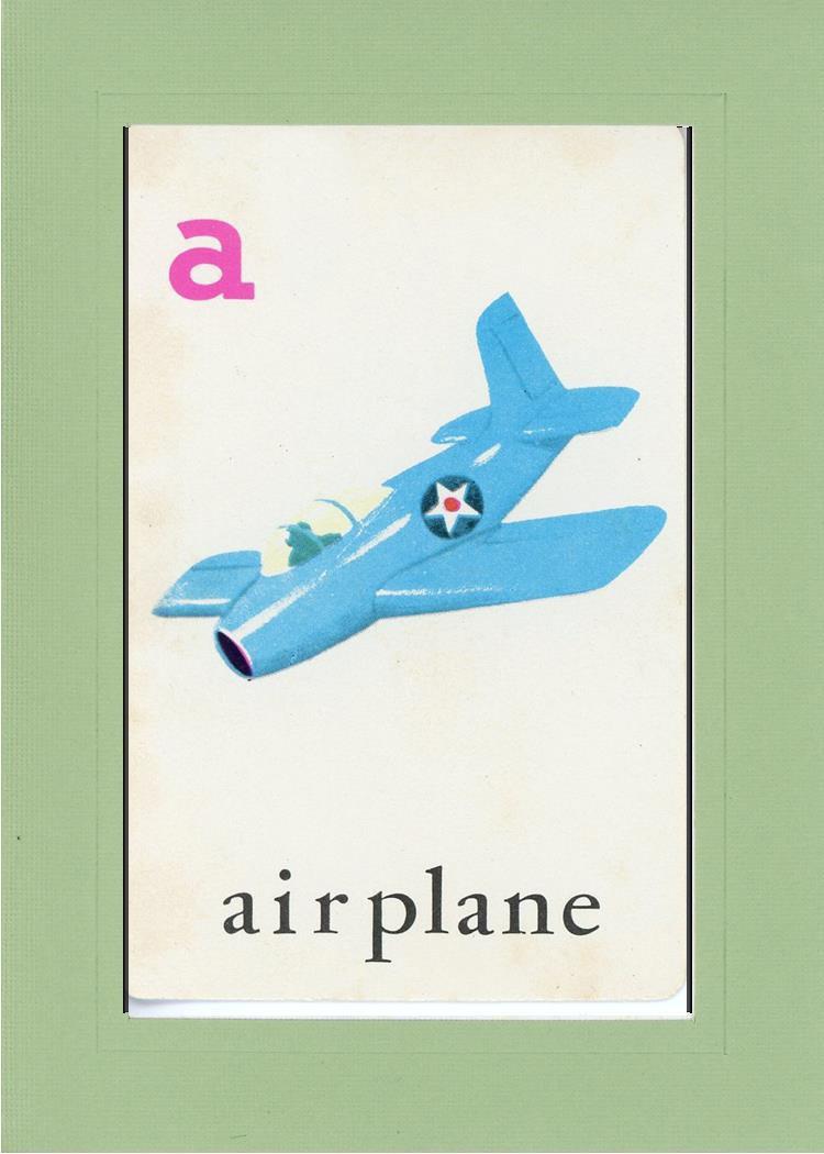 A is for Airplane-Alphabet Soup-Plymouth Cards