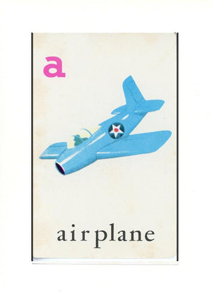 A is for Airplane-Alphabet Soup-Plymouth Cards