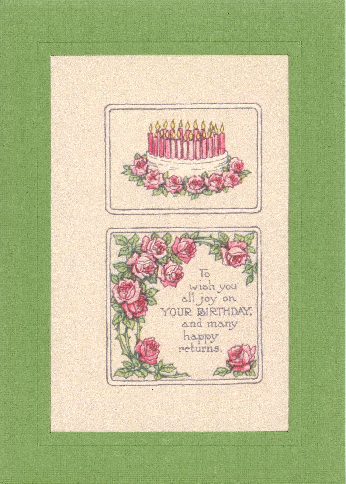 Wish Joy on Birthday-Greetings from the Past-Plymouth Cards