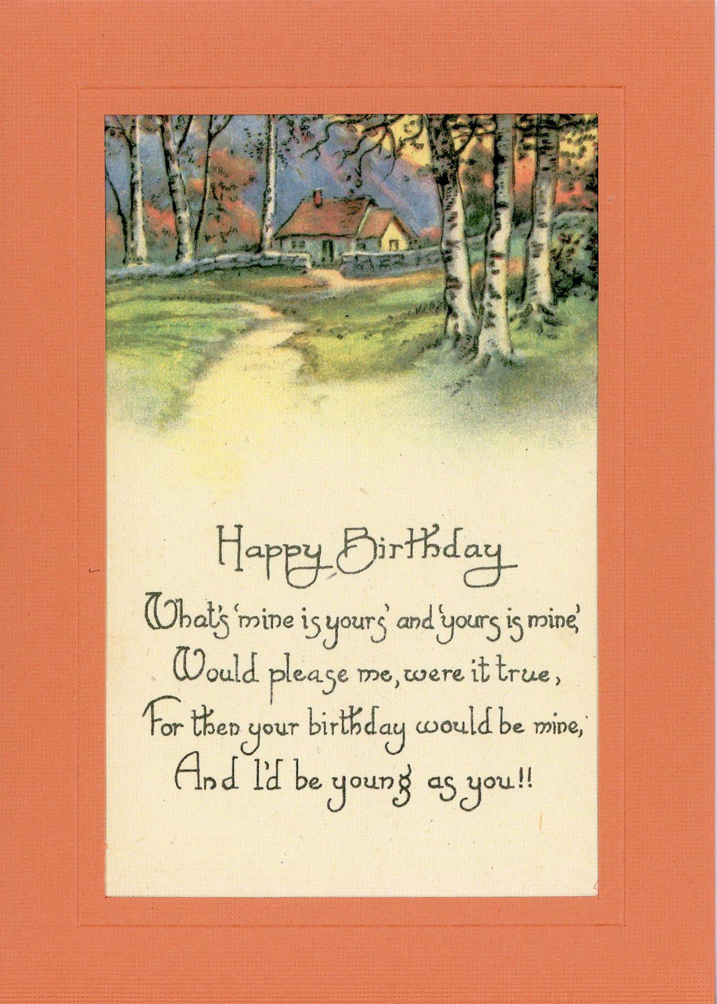 Happy Birthday "Young As You"-Greetings from the Past-Plymouth Cards
