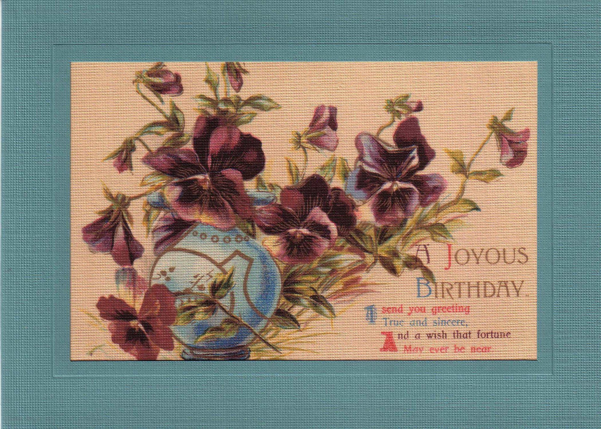 Joyous Birthday-Greetings from the Past-Plymouth Cards