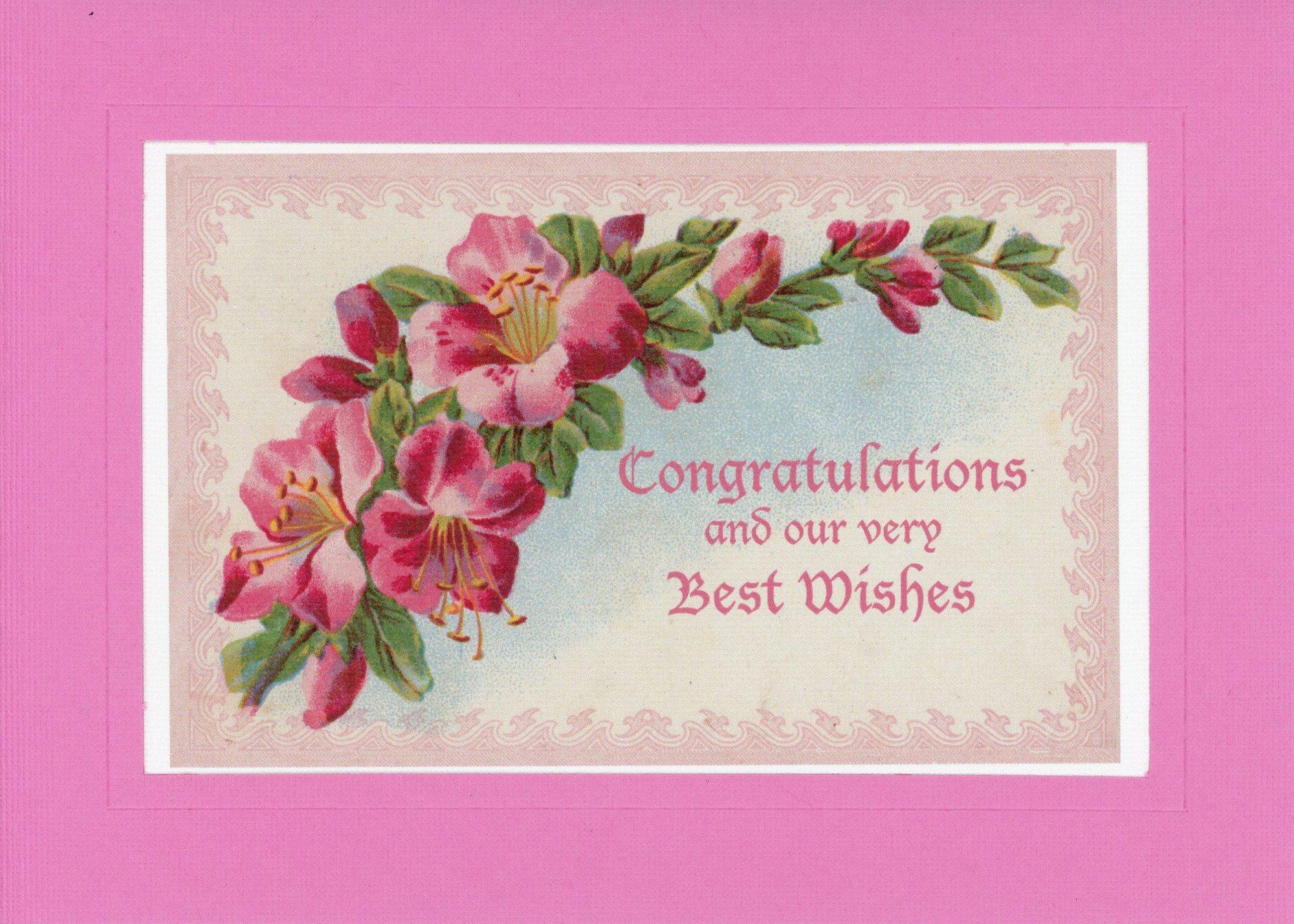 Congratulations and Our Very Best Wishes-Greetings from the Past-Plymouth Cards