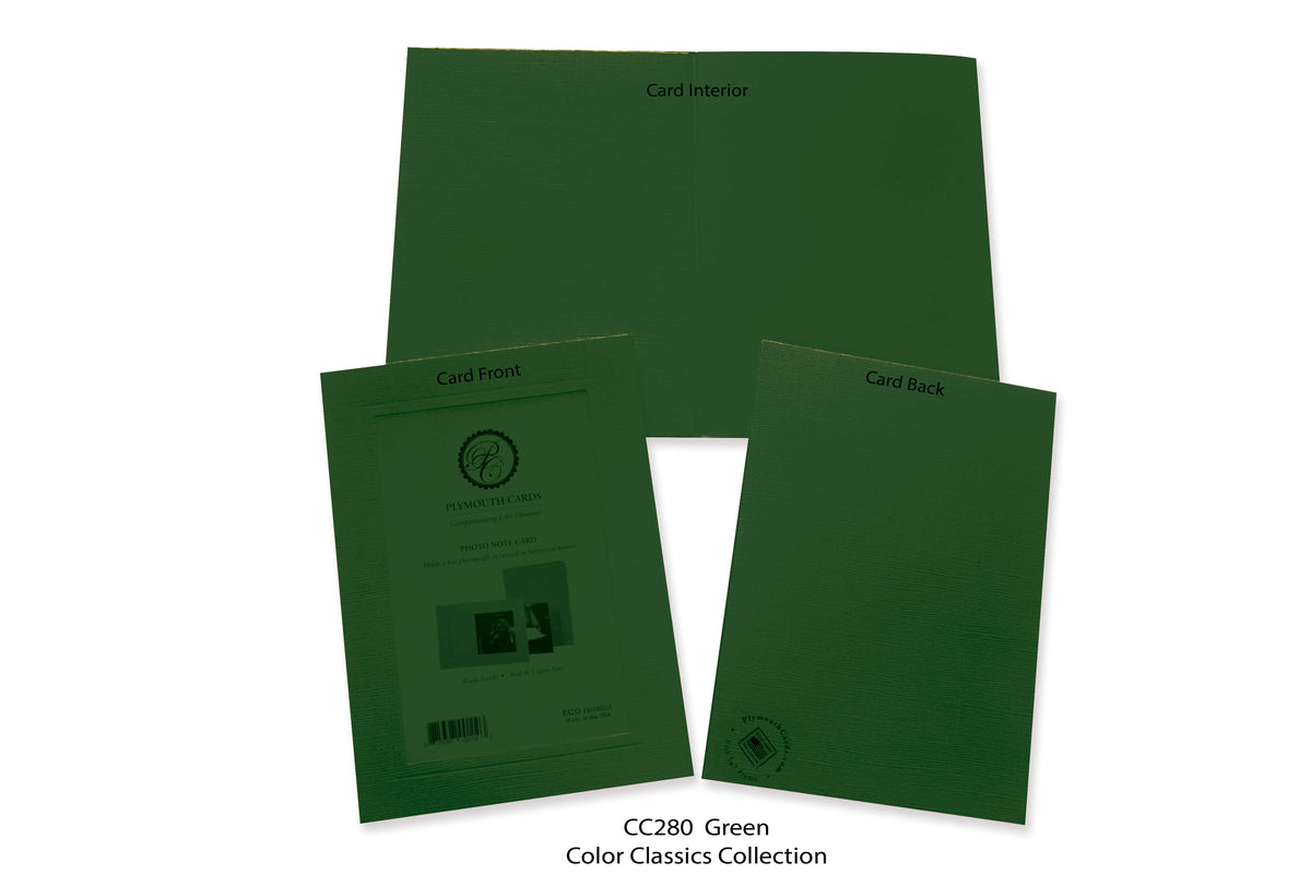Green #CC280-Photo note cards-Plymouth Cards