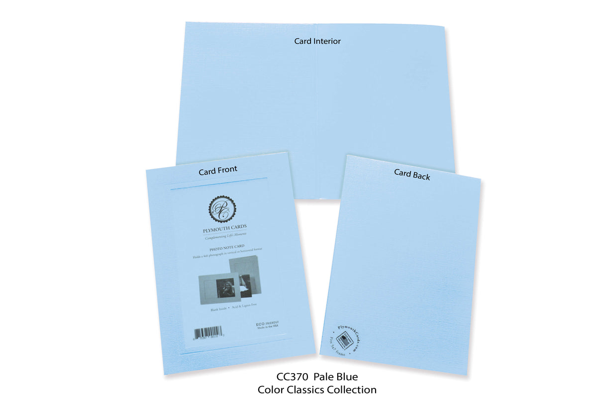 Pale Blue #CC370-Photo note cards-Plymouth Cards