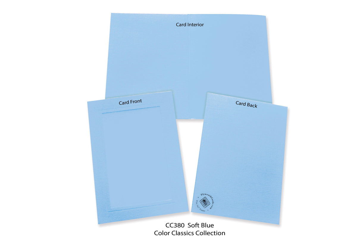 Bluecard Inserts Soft Blue Photo Insert Note Cards - Color Classics collection - #CC380 ...