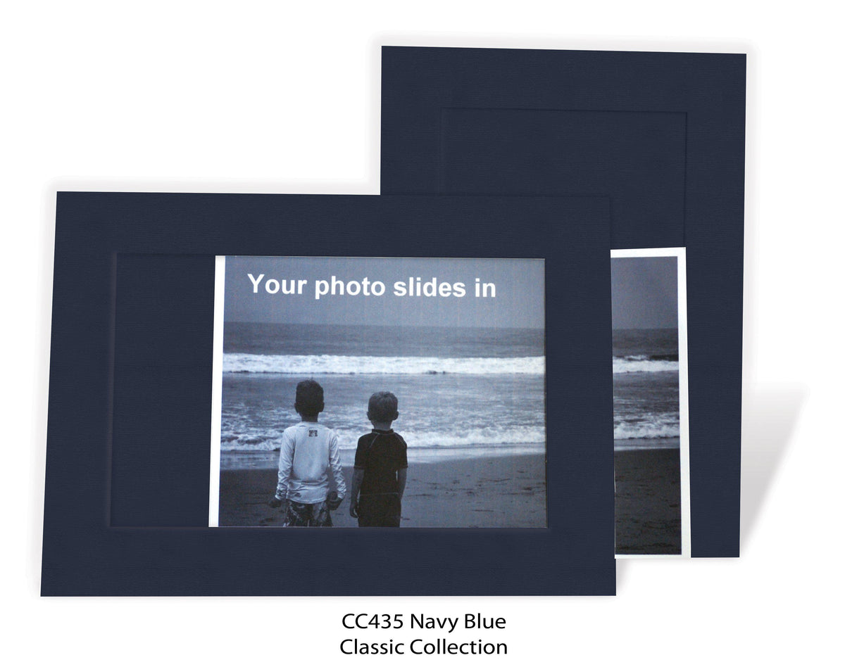 Bluecard Inserts Navy Blue Photo Insert Cards - #CC435 - Plymouth Cards