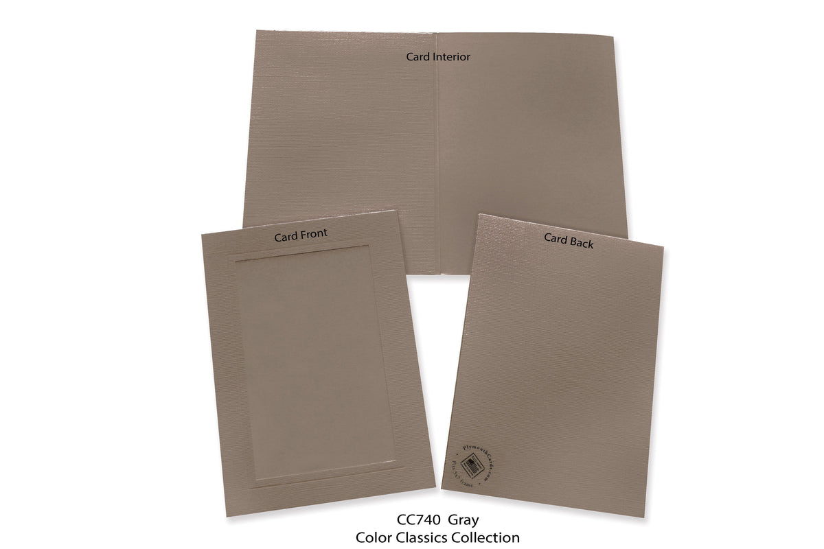 Gray Photo Insert Note Cards - #CC740 - Plymouth Cards