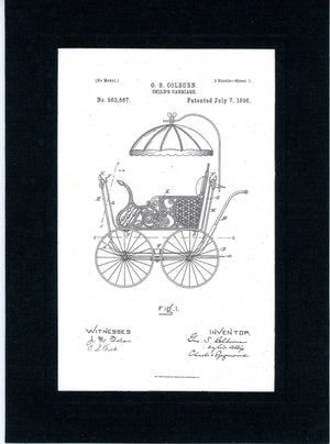 Child's Carriage-Greeting Card-Plymouth Cards