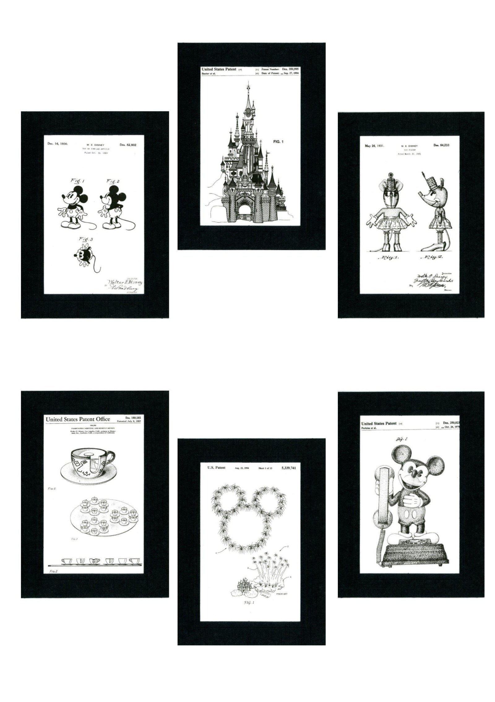 Disney 6 card set-Greeting Card-Plymouth Cards