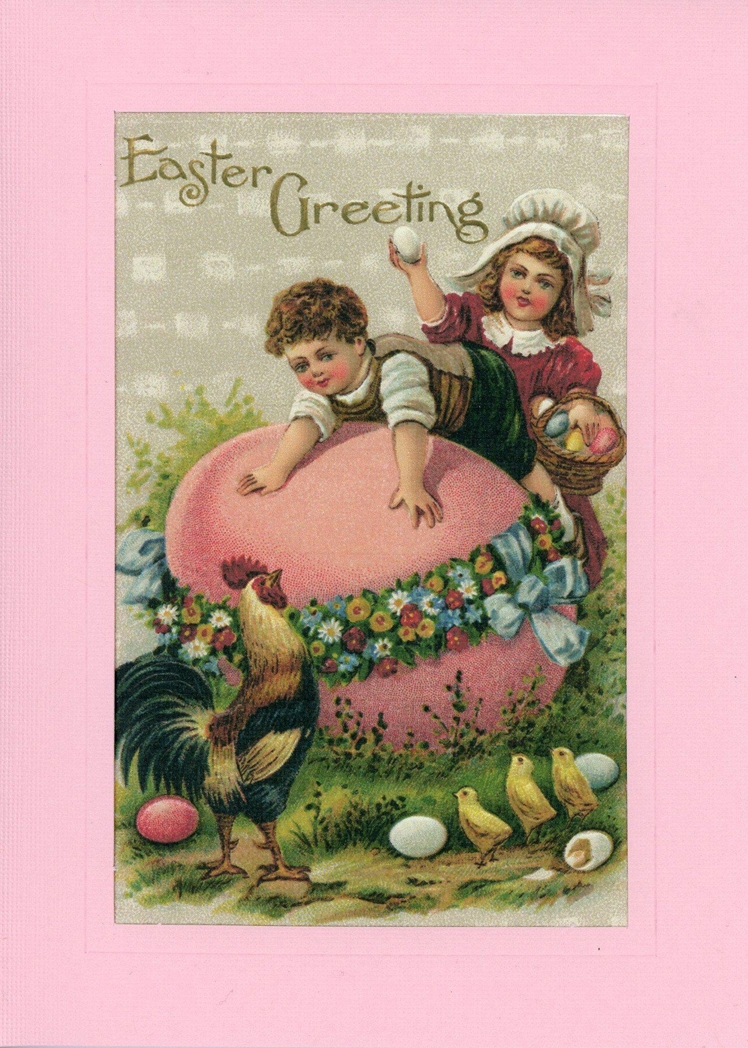 Children Easter Greetings-Greetings from the Past-Plymouth Cards