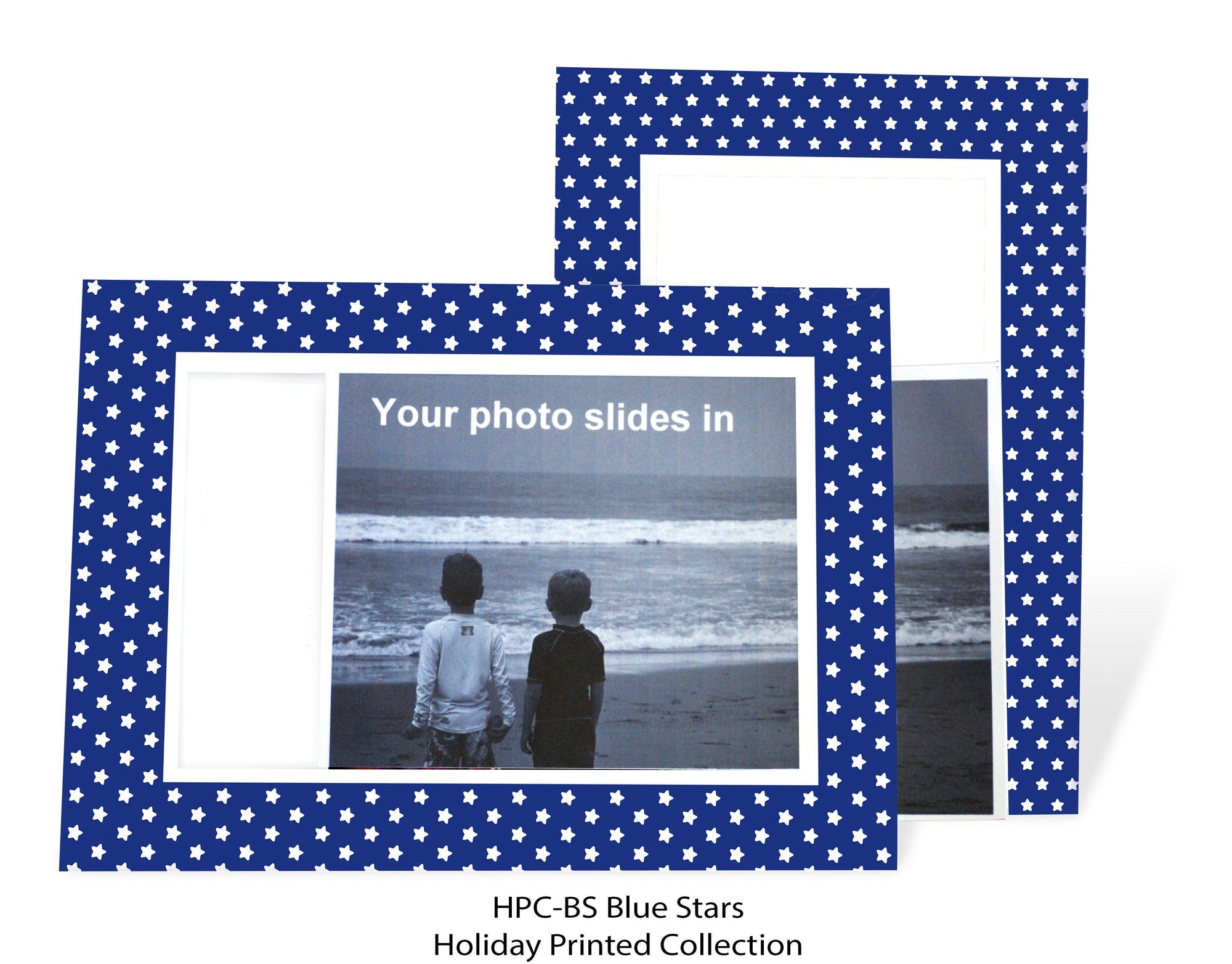 Blue Stars Photo Insert Note Cards #EDPC-RH - Plymouth Cards