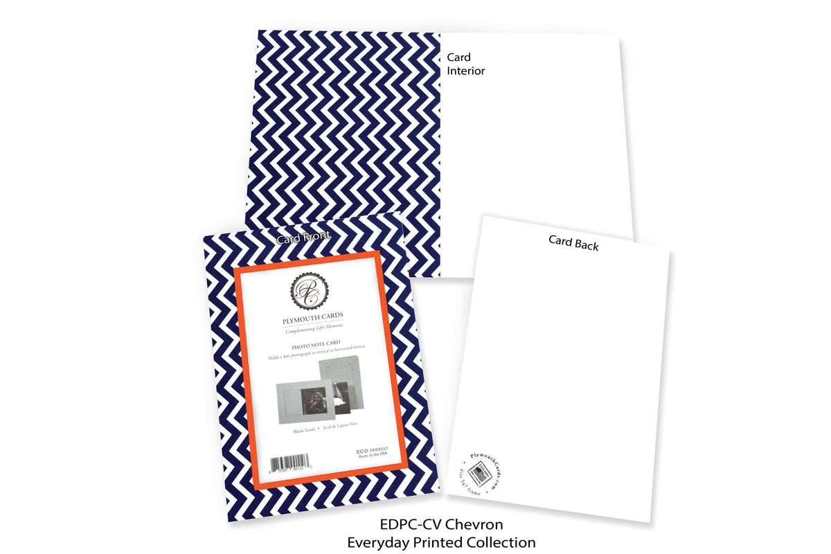 Chevron #EDPC-CV-Photo note cards-Plymouth Cards