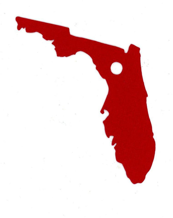 Florida state shape gift tags Plymouth Cards