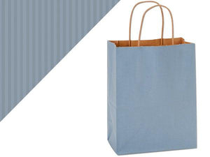 Gift Bag & Tag - Blue Shadow Stripe-Bags-Plymouth Cards