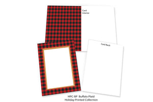 Buffalo Plaid - Red-Photo note cards-Plymouth Cards