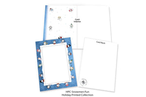 Snowmen Fun - blank inside-Photo note cards-Plymouth Cards