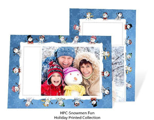 Snowmen Fun - blank inside-Photo note cards-Plymouth Cards