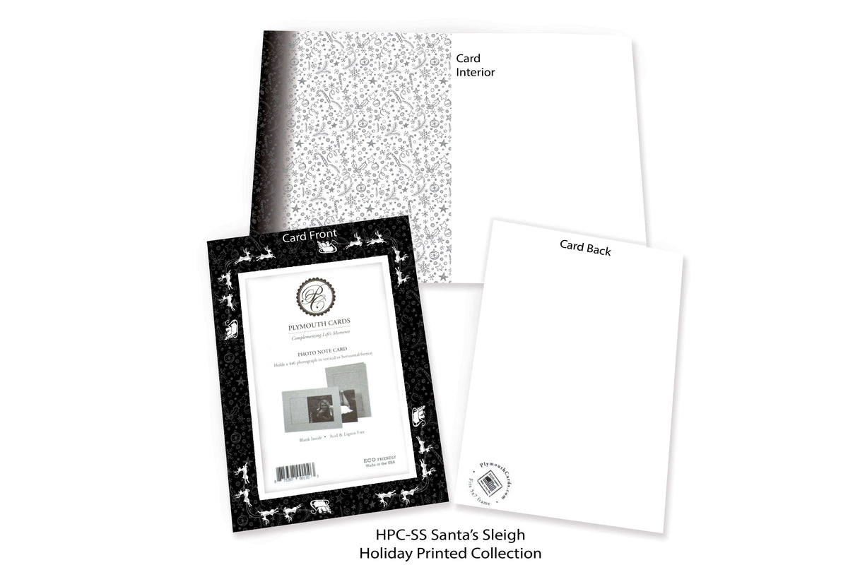 Santa Sleigh-Photo note cards-Plymouth Cards