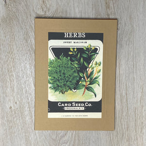 Herbs - Sweet Marjoram-Greetings from the Past-Plymouth Cards