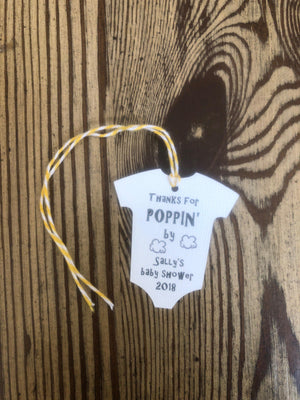 Baby Onesie - "Thanks For Poppin' By"-Gift Tags-Plymouth Cards
