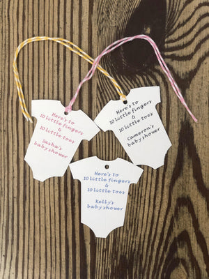 Baby Onesie - "10 Little Fingers & 10 Little Toes"-Gift Tags-Plymouth Cards