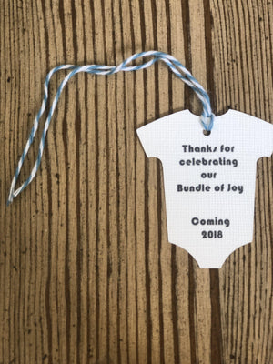 Baby Onesie - "Thanks For Celebrating Our Bundle of Joy"-Gift Tags-Plymouth Cards