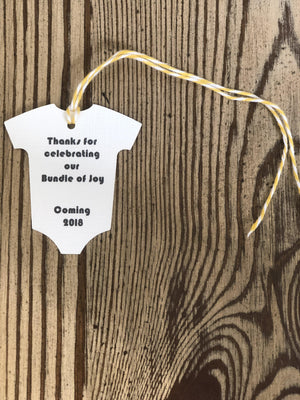 Baby Onesie - "Thanks For Celebrating Our Bundle of Joy"-Gift Tags-Plymouth Cards