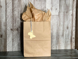 Gift Bag & Tag - Kraft Brown-Bags-Plymouth Cards