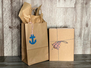 Gift Bag & Tag - Kraft Brown-Bags-Plymouth Cards