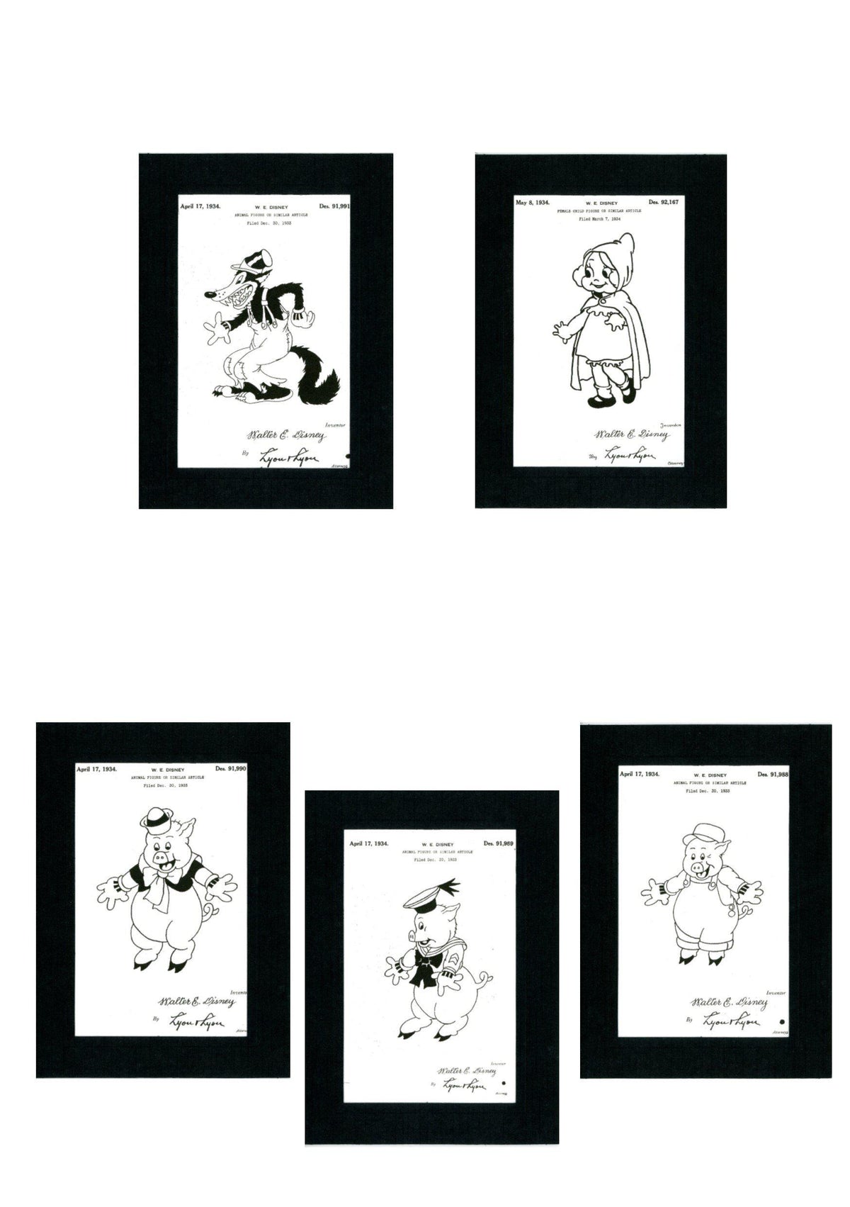 Little Red Riding Hood 5 card set-Greeting Card-Plymouth Cards