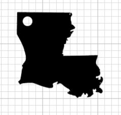 Louisiana State Shape Gift Tag-Gift Tags-Plymouth Cards